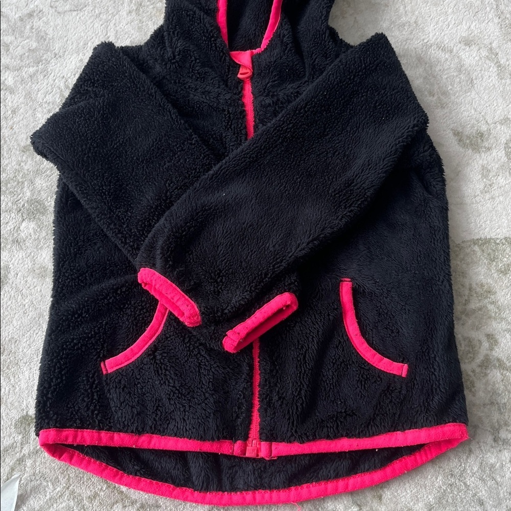 Under Armour Black Hoodie with Hot Pink Trim - Girls - Picture 2 of 3